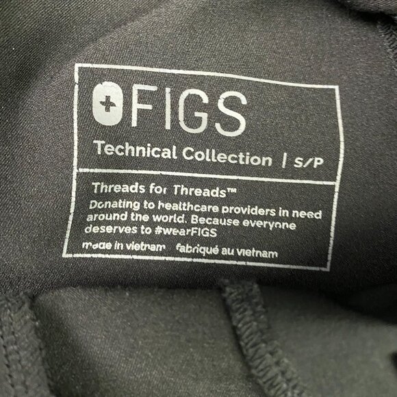 Figs Scrub Pants Joggers Women's Small Black Lesage Technical Collection - Picture 6 of 12